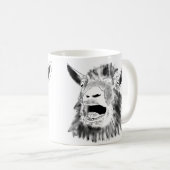 叫おもしろいびヤギスケッチ予測できな動物アート コーヒーマグカップ (正面右)