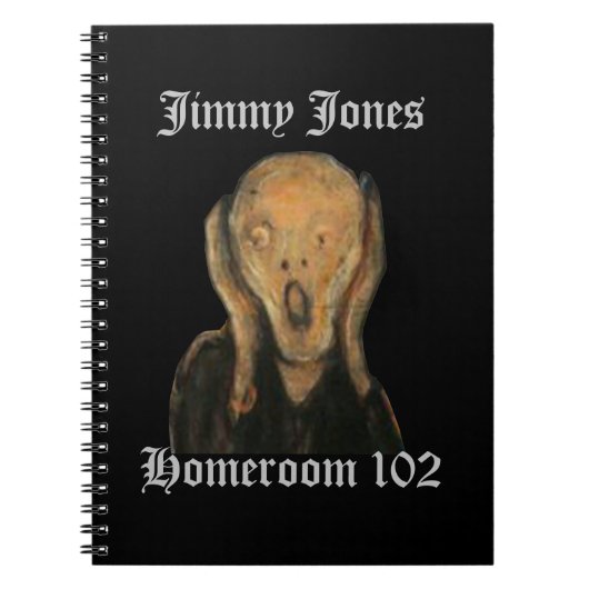 『叫おもしろいび怪獣顔パーソナライズされた学校』  ノートブック (正面)