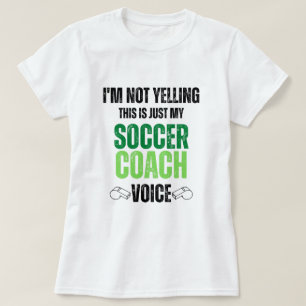 叫ばないサッカーコーチボイスブラックおもしろいテクスチャ Tシャツ