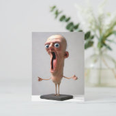 叫びおもしろい人はがき ポストカード (スタンド正面)