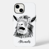 叫びおもしろい声ヤギの黒白の追加の名前 Case-Mate iPhoneケース (裏面)