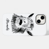 叫びおもしろい声ヤギの黒白の追加の名前 Case-Mate iPhoneケース (裏面 (横))