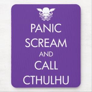 叫びのパニックおよび呼出しCthulhu マウスパッド