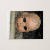 叫びのベビーのヴィンテージの人形の頭部の汚れた窓 ジグソーパズル (横)