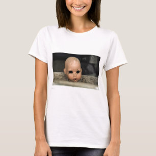 叫びのベビーのヴィンテージの人形の頭部の汚れた窓 Tシャツ