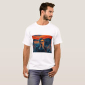叫びの再解釈 – 大胆な表現 メンズ Tシャツ (正面フル)