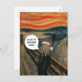 叫びの反クリスマスカードを食べて下さい シーズンポストカード (正面/裏面)