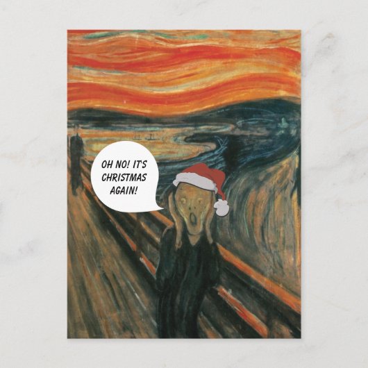 叫びの反クリスマスカードを食べて下さい シーズンポストカード (正面)