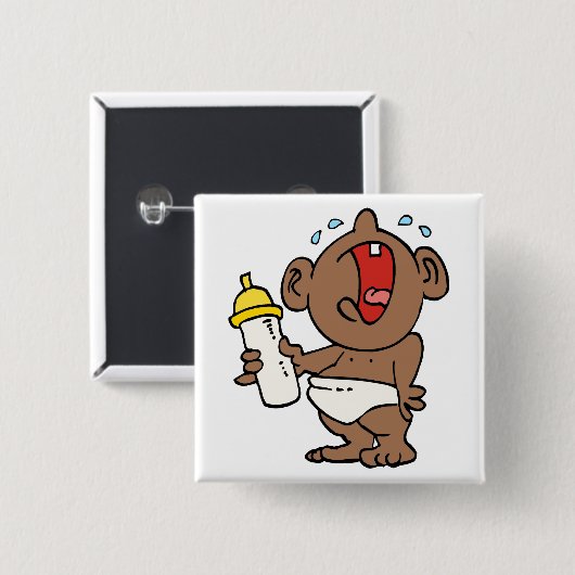 叫びの哺乳瓶 缶バッジ (正面&裏面)