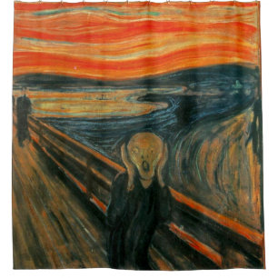 叫びの絵画のシャワー・カーテン シャワーカーテン
