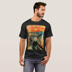 叫びの芸術のオレンジ絵画の芸術的なTシャツ Tシャツ