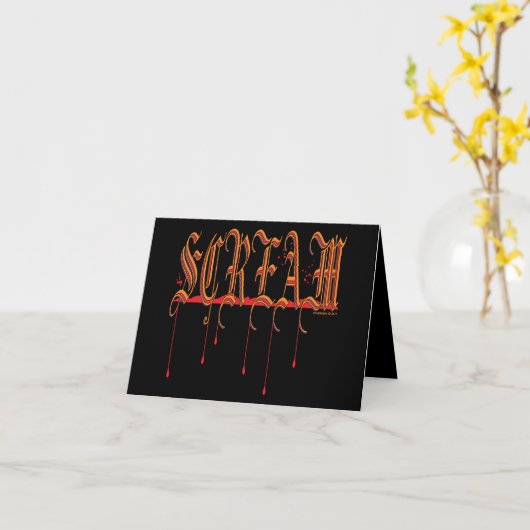 叫びの血ハロウィン カード (黄色い花)