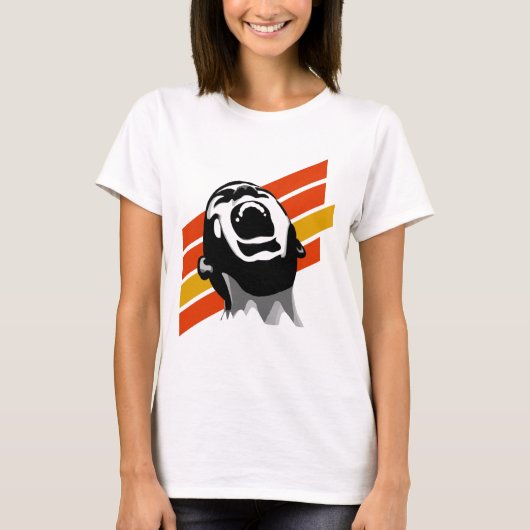 叫びは縞で飾ります Tシャツ (正面)