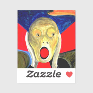 叫びインスパイア絵画声 シール