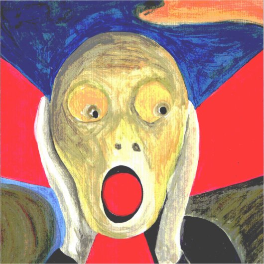 叫びインスパイア絵画声 シール (正面)