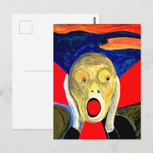 叫びインスパイア絵画声 ポストカード (正面/裏面)
