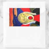叫びインスパイア絵画声 長方形シール (バッグ)