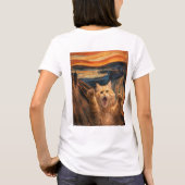 叫びネコのパロディーアート Tシャツ (裏面)