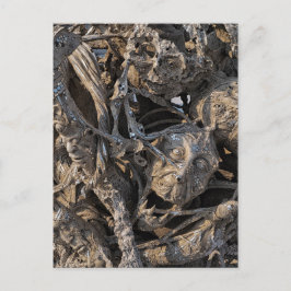 叫びヘッドMacabre続編アート、ホワイトテンプル ポストカード