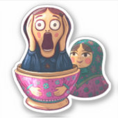 叫びロシアの人形シール シール (正面)