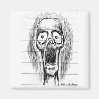 叫び声のスカル男 マグネット