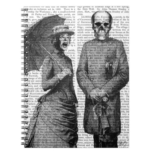 叫び声の女性とスカル ノートブック (正面)