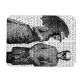 叫び声の女性とスカル マグネット (横)