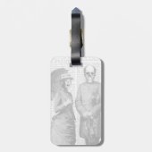 叫び声の女性とスカル ラゲッジタグ (裏面縦)