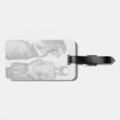 叫び声の女性とスカル ラゲッジタグ (裏面横)