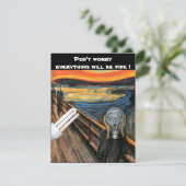 叫び声の電球はカードを心配し空白のない (スタンド正面)