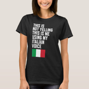 叫び声イタリアン旗イタリアントリコロール Tシャツ