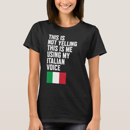 叫び声イタリアン旗イタリアントリコロール Tシャツ (正面)