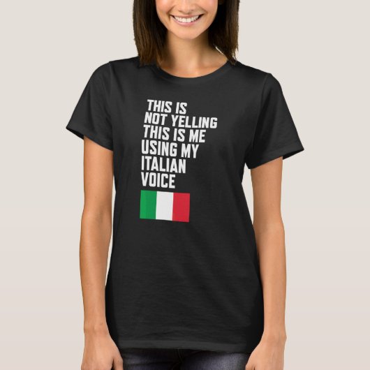 叫び声イタリアン旗イタリアントリコロール Tシャツ (正面)