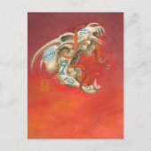 叫び声スカルミニプリント ポストカード (正面)