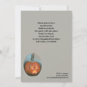 叫び声ハロウィーンのカボチャのちょうちんパンプキンハローウィンパーティ 招待状 (正面)