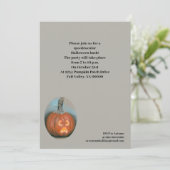 叫び声ハロウィーンのカボチャのちょうちんパンプキンハローウィンパーティ 招待状 (スタンド正面)