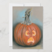 叫び声ハロウィーンのカボチャのちょうちんパンプキンハローウィンパーティ 招待状 (裏面)