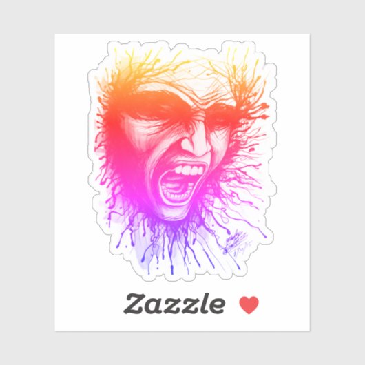 叫び声顔シール シール (シート)