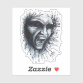 叫び声顔シール シール (シート)