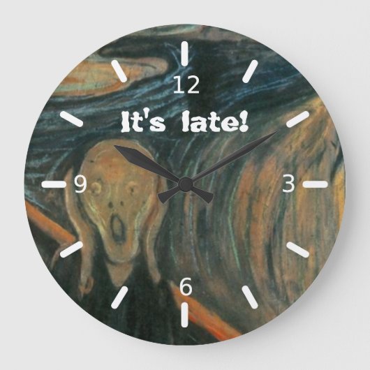 叫び声 ラージ壁時計 (正面)