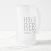 叫び声Se Bebe Mañana Tambien フロストグラスビールジョッキ (正面右)