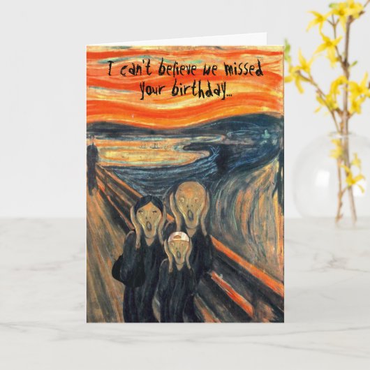 「叫び家族」カード カード (黄色い花)