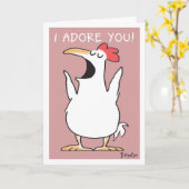 叫び鶏 カード (黄色い花)