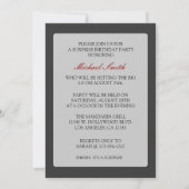 叫び-おもしろいな第40誕生日 招待状 (裏面)