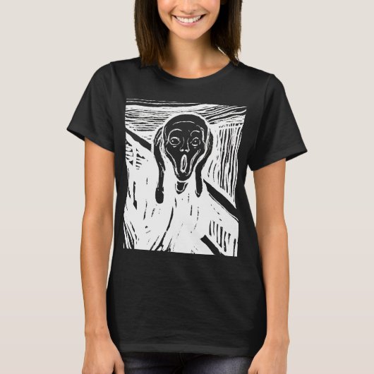 叫び – エドヴァルド・ムンクの芸術(反転)Tシャツ Tシャツ (正面)