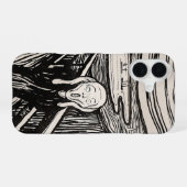 叫び – エドヴァルド・ムンク – カスタムテキスト iPhone 16ケース (裏面横)