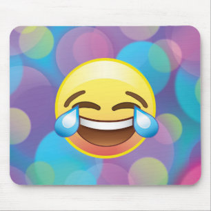 叫ぶまで笑い、幸福のEmojiのパッドの破損 マウスパッド