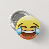 叫ぶまで笑い、幸福のEmoji Pinの破損 缶バッジ (正面&裏面)