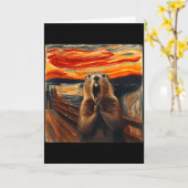 叫ぶキツネの Groundhog Day アニメ 面白い カード (黄色い花)