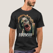 叫ぶゾンビの脳みそ Tシャツ (正面)